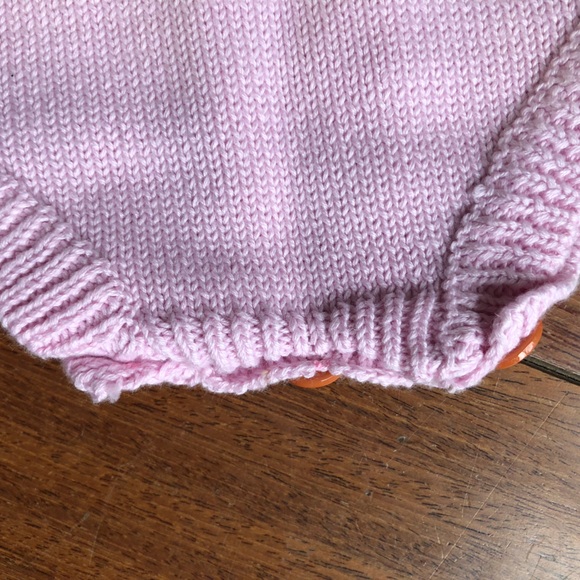 Ashmi & Co. Never Worn Pink Knit Baby Romper with Button Details - Picture 11 of 12